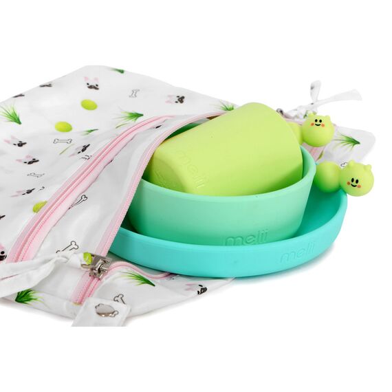 Melii Multi Purpose Waterproof Wet Bag, Color: White & Pink, 4 image