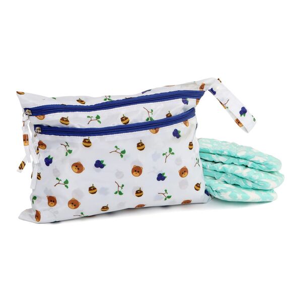 Melii Multi Purpose Waterproof Wet Bag, Color: White & Navy