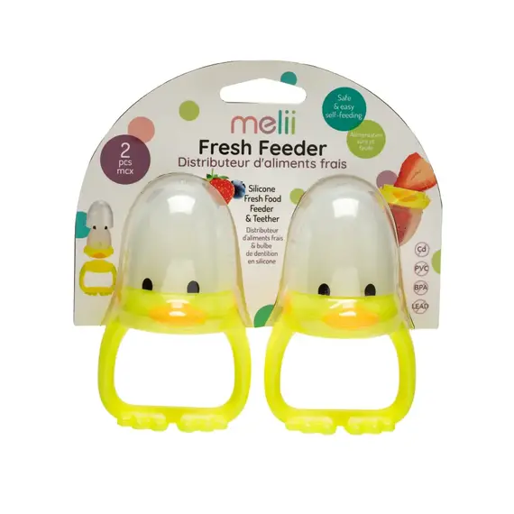 Melii Fresh Food Feeder Yellow Duck Set of 2 pcs, 4 image