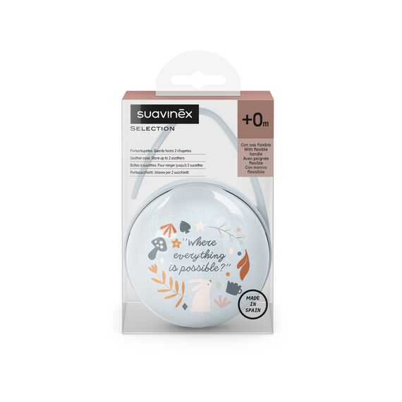 Suavinex Wonderland Duo Pacifier Holder 2 Pacifiers, Color: Blue, 2 image