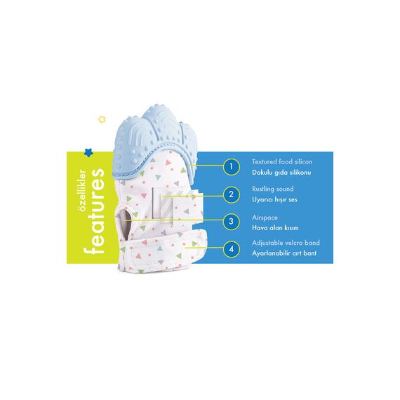 Babyjem Baby Teething Glove Butterfly 3+ Months, Color: pink, 3 image
