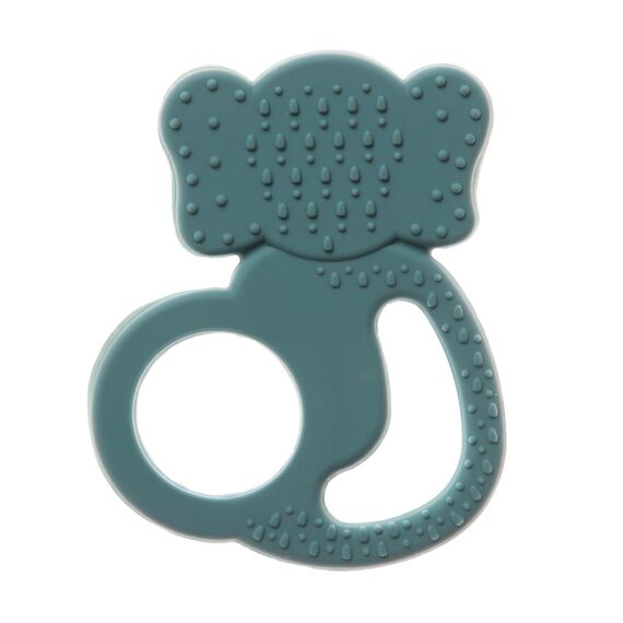 BabyJem Silicone Elephant Teether with Stainless Steel Core, Color: Mint, 3 image