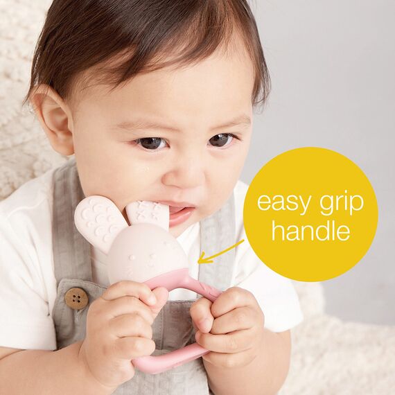 b.box Chill + Fill Teether Fillable Water Teething Toy 3m+, Color: Blush, 4 image