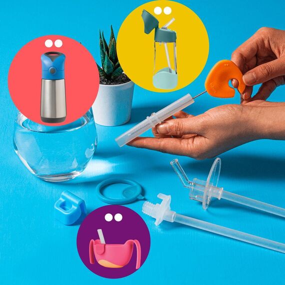 b.box Cleaning Brush Set of 5 for Sippy Cups, Water Bottles, Teats and Straws, 3 image