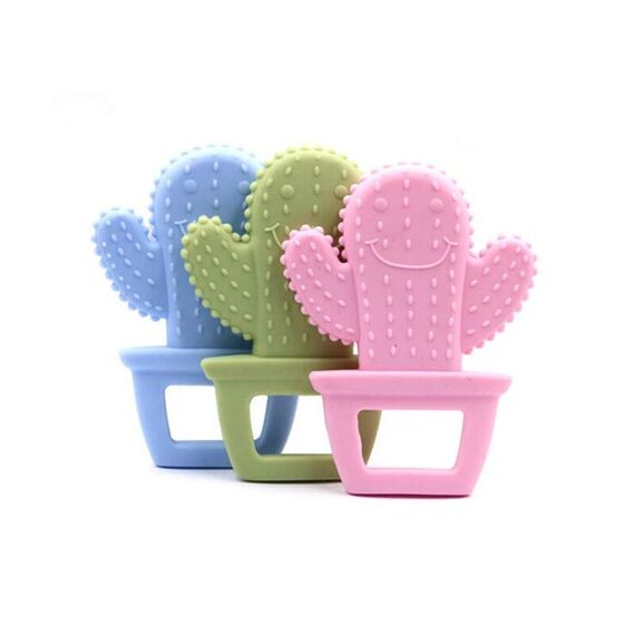 Babyjem Cactus Teether 3+ Months, Color: pink, 2 image