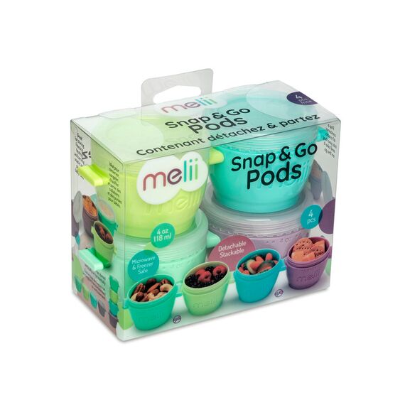Melii Snap & Go Pods 4 oz (4 Pcs) - Multicolor