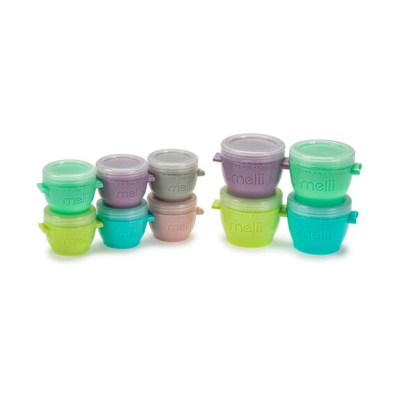 Melii Snap & Go Pods Baby Food Storage Container 10 pcs (2oz x 6 pcs & 4oz x 4 pcs), 2 image