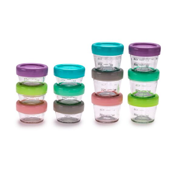 Melii Glass Food Storage Container 12 pcs Set (6 x 4oz & 6 x 2oz), 2 image