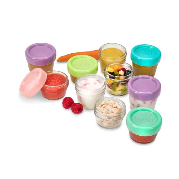 Melii Glass Food Storage Container 12 pcs Set (6 x 4oz & 6 x 2oz), 5 image