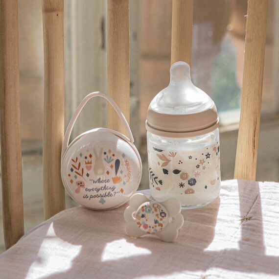 Suavinex Wonderland Polyamide Baby Bottle Slow Flow 150 ml 0+ Months, Color: Beige, 4 image