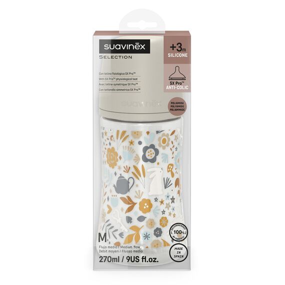 Suavinex Wonderland Polyamide Baby Bottle Medium Flow 270 ml 3+ Months, Color: Multicolor, 3 image
