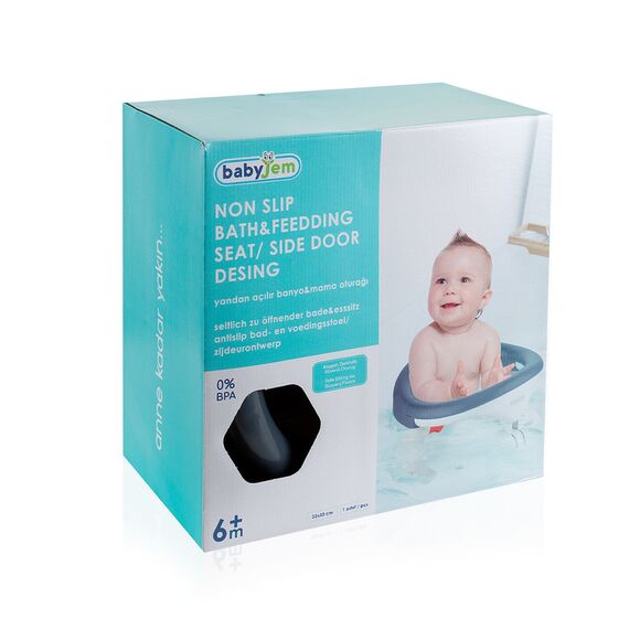 Babyjem Anti-Slip Baby Bath & Sleeping Seat, Color: Grey, 7 image