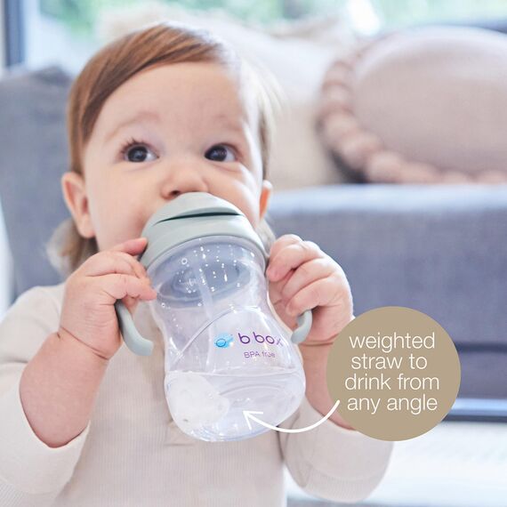 B.Box Sippy Cup with Weighted Straw, Color: Pistachio, 3 image