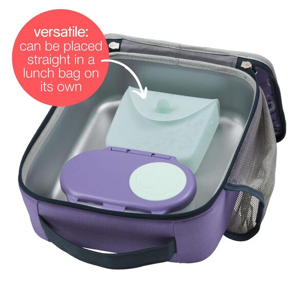 b.box Silicone Lunch Pocket Reusable Silicone Sandwich Pouch, Color: Ocean, 3 image