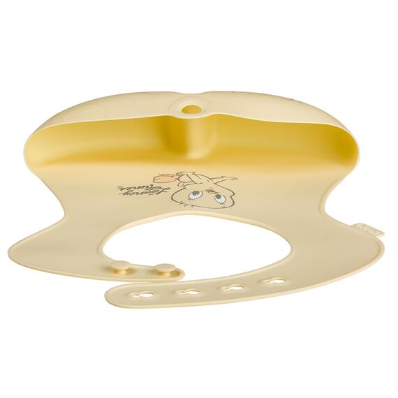 B.Box Silicone Bib with Stay Open Catcher, Color: yellow, 3 image