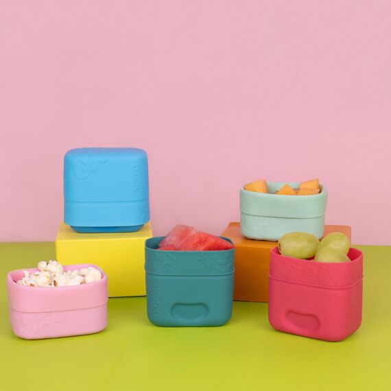 b.box Silicone Snack Cups 2 Pack, Color: Forest, 6 image