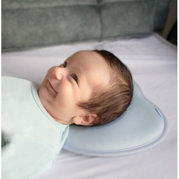 Babyjem Flat Head Pillow 0-6 Months, Color: Blue, 5 image