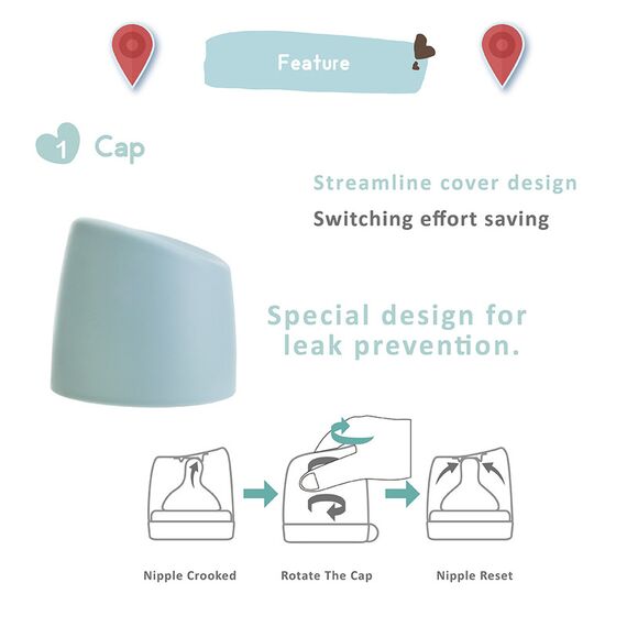 Farlin PA Wide Neck Feeding Bottle 180ml, Color: Blue, 9 image