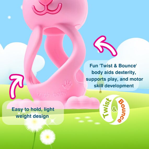 brush-baby Bobbie Bunny Teether 3D, Color: Grey, 5 image