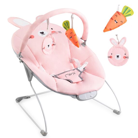 MoMi Glossy Baby Bouncer, Color: pink, 2 image
