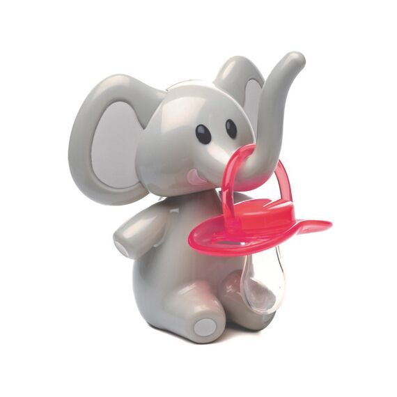 Melii Elephant Pacifier Holder, Color: Grey