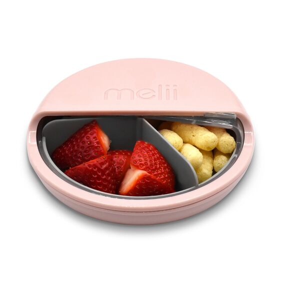 Melii Spin 3 Compartment Snack Container, Color: pink, 2 image