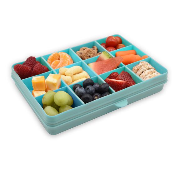 Melii Snackle Food Container with Removable Divider 118 ml, Color: Turqouise, 6 image