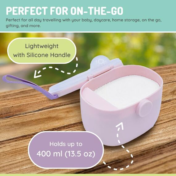 Melii Travel Formula Container with Scoop, Color: pink, 4 image