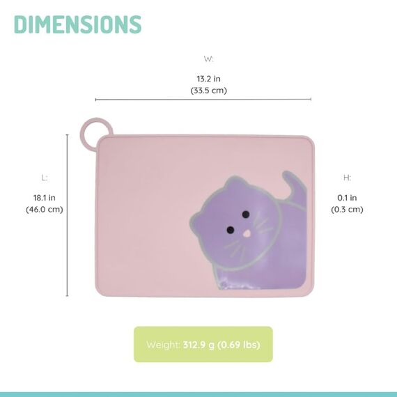 Melii Silicone Placemat, Color: pink, 3 image