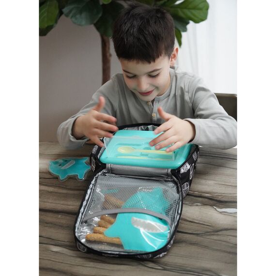 Melii 2 Tier Bento Lunch Box, Color: Turquoise, 5 image