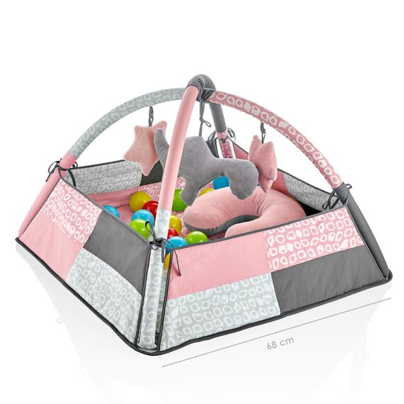 Babyjem 3 in 1 Play Mat with Balls & Toys 0-6 Months, Color: Multicolor