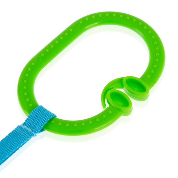 BabyJem Rattle Stroller Ring Oval, Color: Green, 6 image