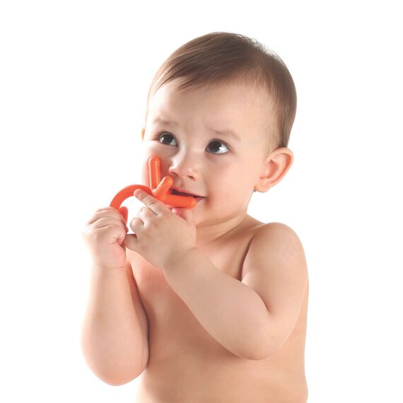 Comotomo Silicone Baby Teether, Color: Orange, 4 image