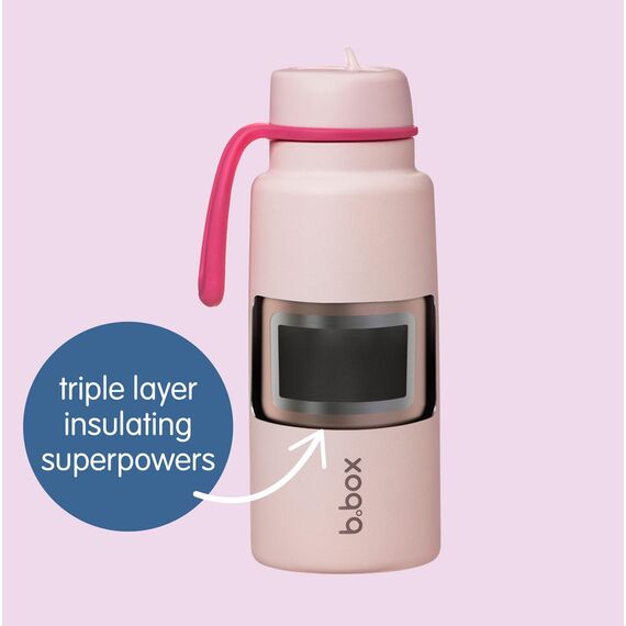 B.Box 1L Insulated Flip Top Bottle, Color: pink, 6 image