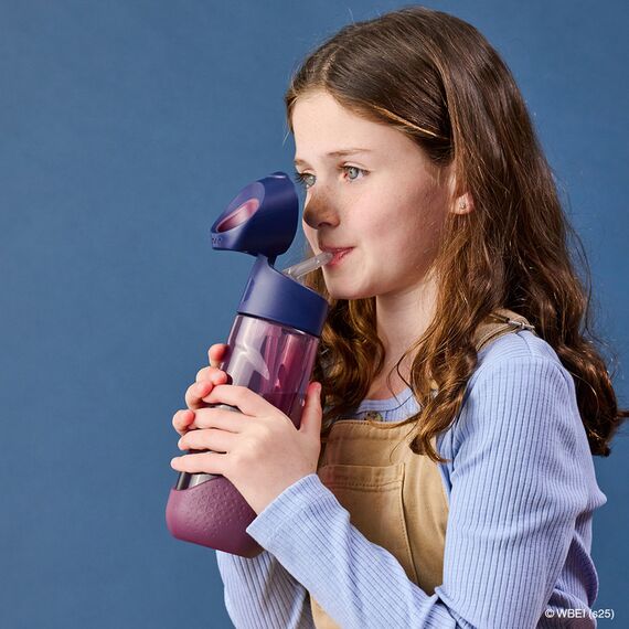 B.Box 600ml Tritan Drink Bottle, Color: Blue Slate, 5 image