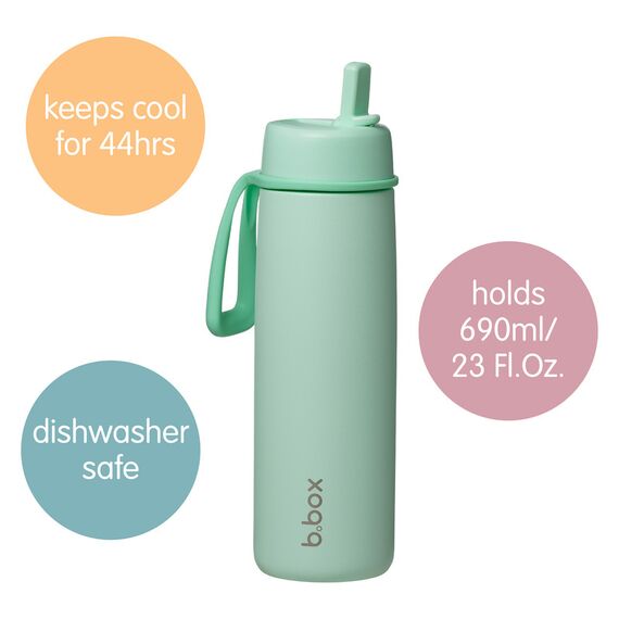 b.box 690mL Insulated Flip Top Bottle, Color: Mint Green, 2 image