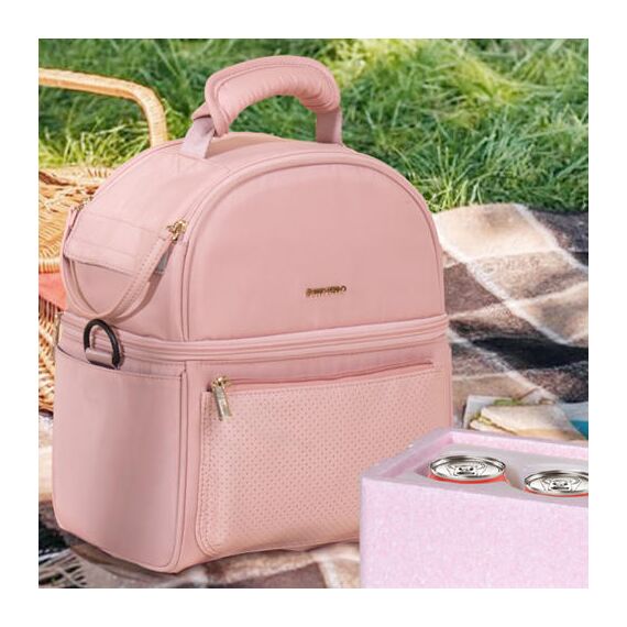 Sunveno Insulated Lunch Bag With Thermo Box And 4 Pcs Ice Pack Set, Color: pink, 8 image