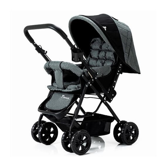 Teknum Reversible Look At Me Stroller Combo With Diaper Bag Hooks & Changing Pad 6–36 Months Up To 15Kg, Color: Grey, 3 image