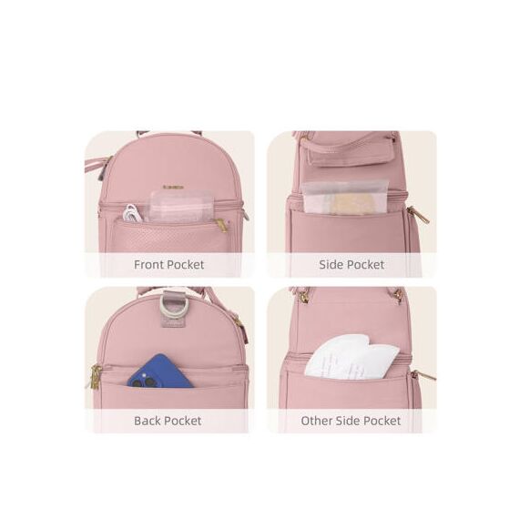 Sunveno Breastmilk Cooler Bag With Detachable Insulation Box Set, Color: pink, 16 image