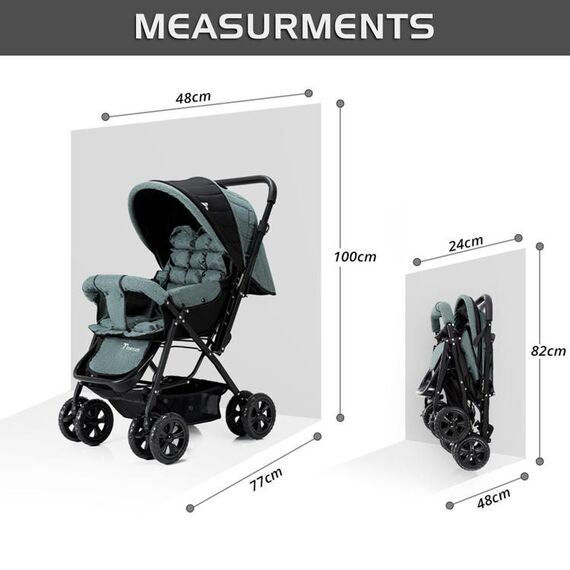 Teknum Reversible Trip Baby Stroller Travel System With Infant Car Seat Multi Recline 6-36 Months, Color: Dark Grey, 12 image