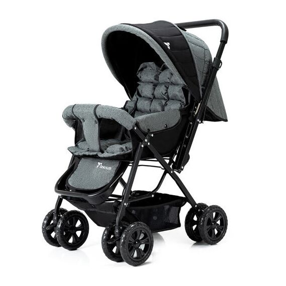 Teknum Reversible Trip Baby Stroller Travel System With Infant Car Seat Multi Recline 6-36 Months, Color: Grey, 5 image