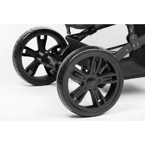 Teknum 3In1 Baby Stroller Travel System Sleeping Bassinet Extra Wide Seat 360° Rotating Wheels Fully Reclinable Car Seat Compatible Coffee Holder Spill Proof Mat 0-3 Years, Color: Dark Grey, 11 image