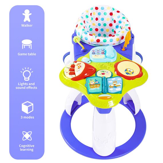 Teknum 3In1 Rotating Play Table Activity Center 6+ Months 15Kg, Color: Blue, 8 image