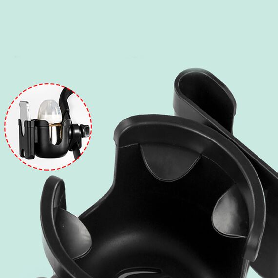 Teknum 2-In-1 Universal Stroller Cup & Phone Holder Fits Most Bottles And Smartphones, 5 image