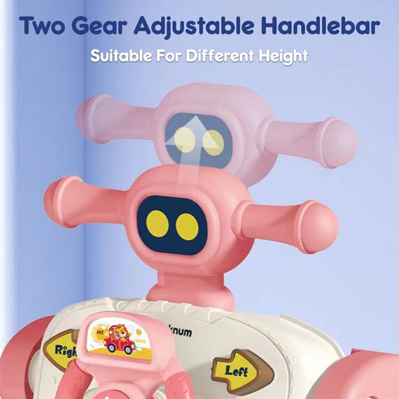 Teknum 5In1 Baby Walker Learning Table Scooter Roller Coaster With Musical Keyboard 6+ Months, Color: pink, 4 image