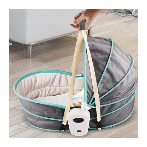 Teknum 6In1 Cozy Rocker Bassinet With Wheels Mosquito Net 0-36 Months 18Kg, Color: Green, 6 image