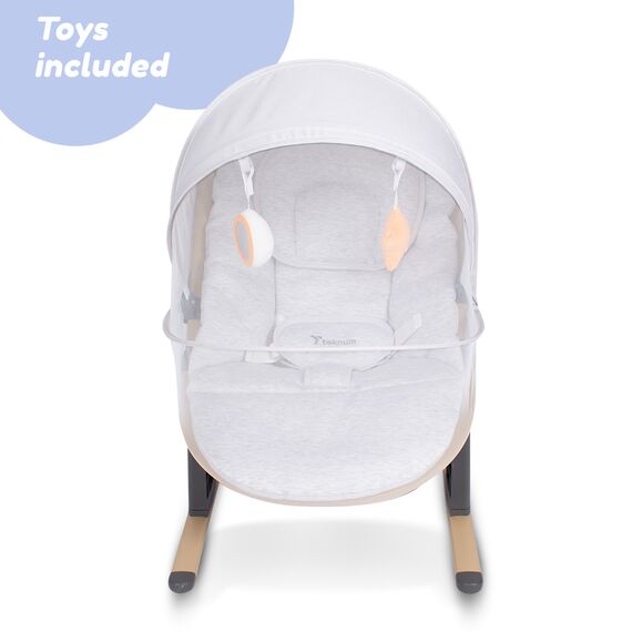 Teknum 3-Stage Baby Bouncer Recliner Seat With Mosquito Net 0-6 Months, 8 image