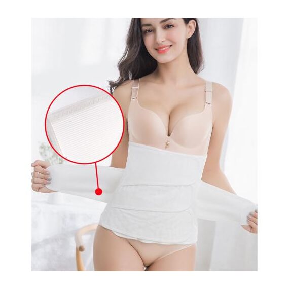 Sunveno Breathable Postpartum Abdominal Belt, Color: White, Maternity Size: L, 14 image