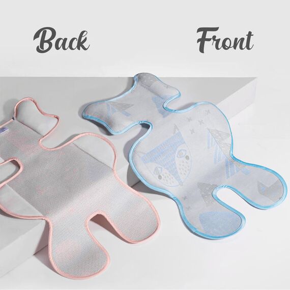 Teknum Breathable 3D Mesh Liner Pad For Baby Stroller Car Seat High Chair Cradle 0-6 Years, Color: Blue, 7 image