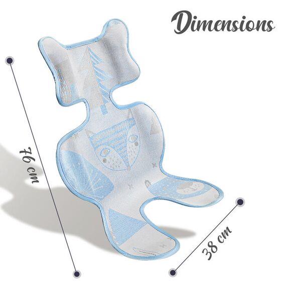 Teknum Breathable 3D Mesh Liner Pad For Baby Stroller Car Seat High Chair Cradle 0-6 Years, Color: Blue, 11 image